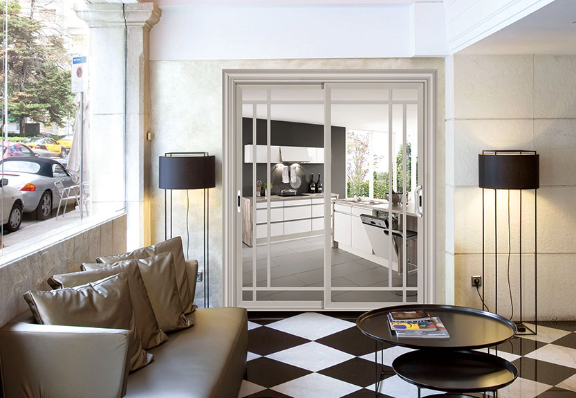 香槟金尚锋推拉/吊趟门A-16069