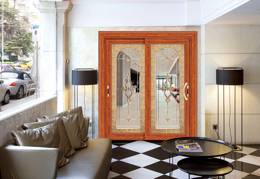 紫檀木尊贵推拉/吊趟门16053