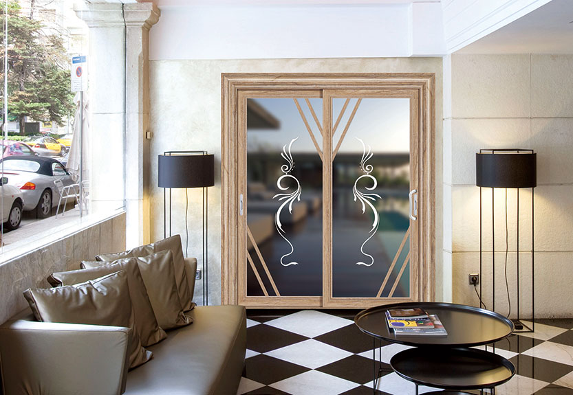 古橡木尚锋推拉/吊趟门B-16078