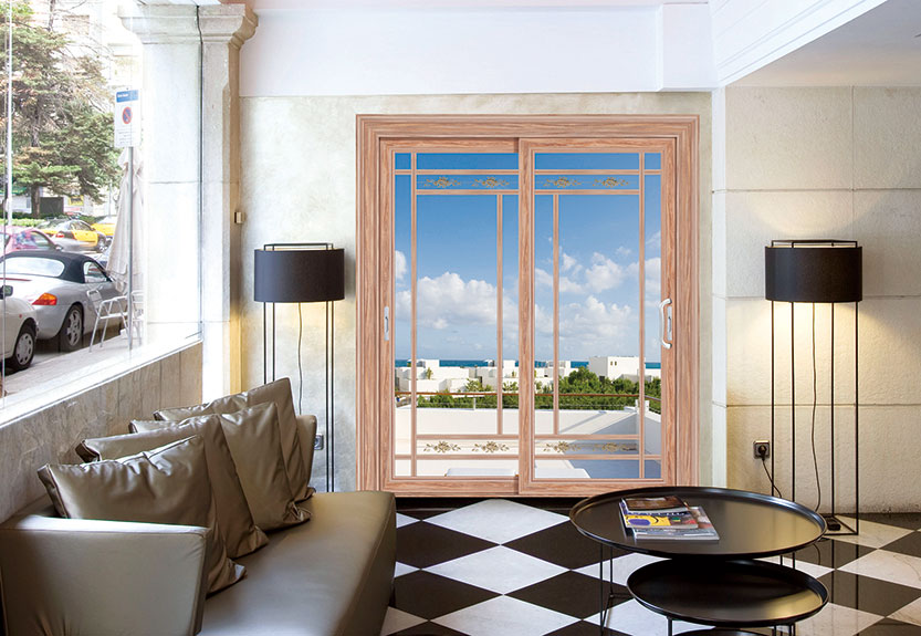 黄荆木尚锋推拉/吊趟门C-16085