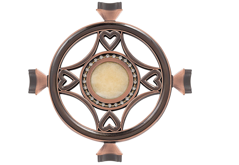 锌合金装饰花8#红古铜/白色