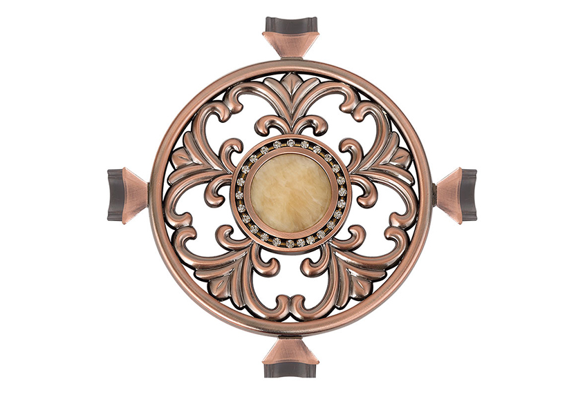 锌合金装饰花7#红古铜/白色