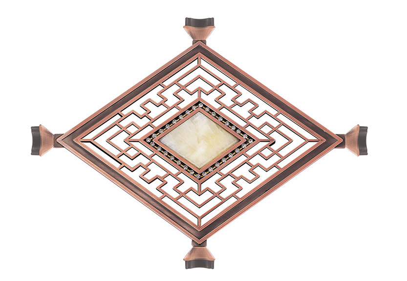 锌合金装饰花4#红古铜