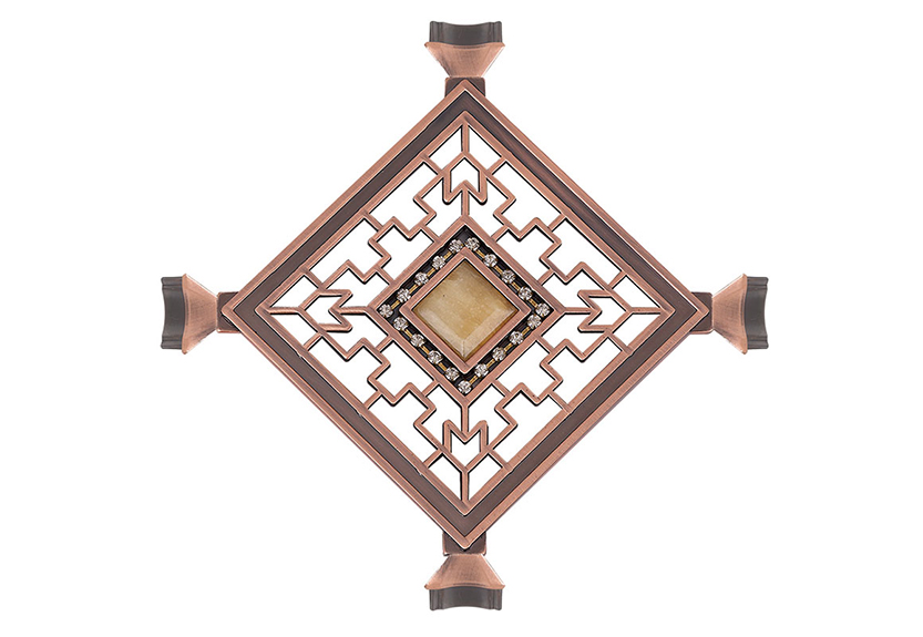 锌合金装饰花5#红古铜