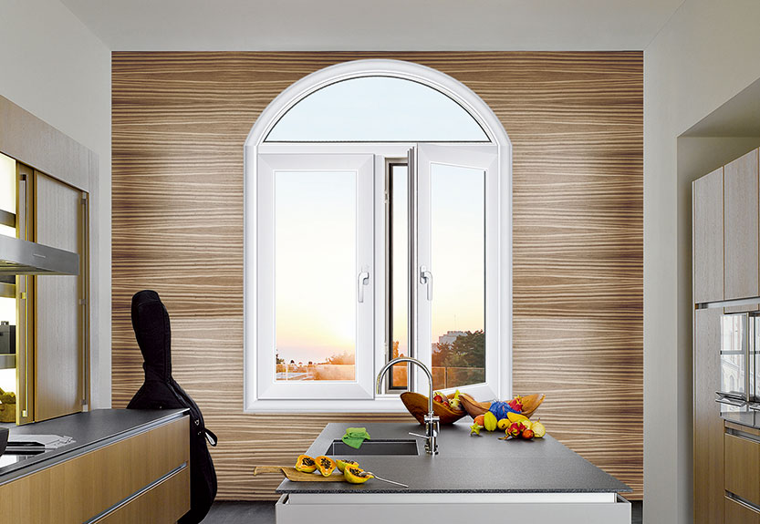 白色断桥平开窗16019