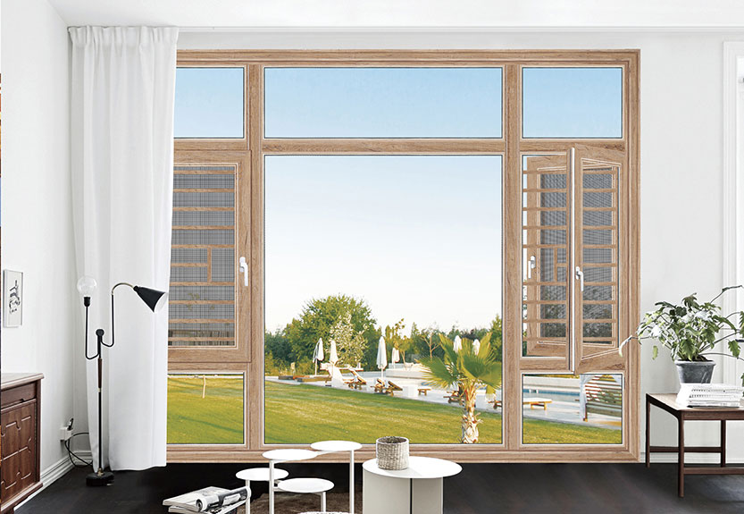 古橡木断桥平开窗16025