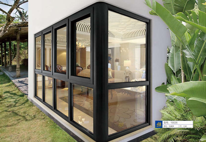 断桥平开窗-电氟黑